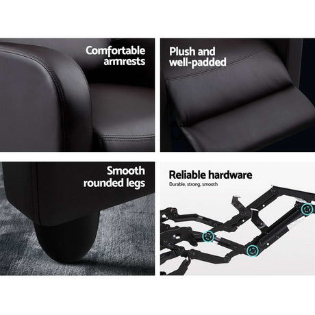 Artiss Bolivia Premium Recliner Armchair for Luxurious Comfort