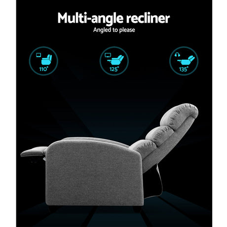 Artiss Bolivia Premium Recliner Armchair for Luxurious Comfort