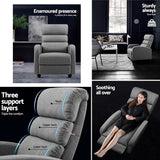 Artiss Bolivia Premium Recliner Armchair for Luxurious Comfort