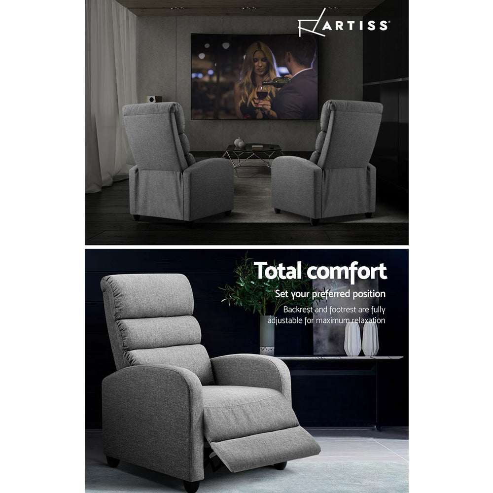 Artiss Bolivia Premium Recliner Armchair for Luxurious Comfort