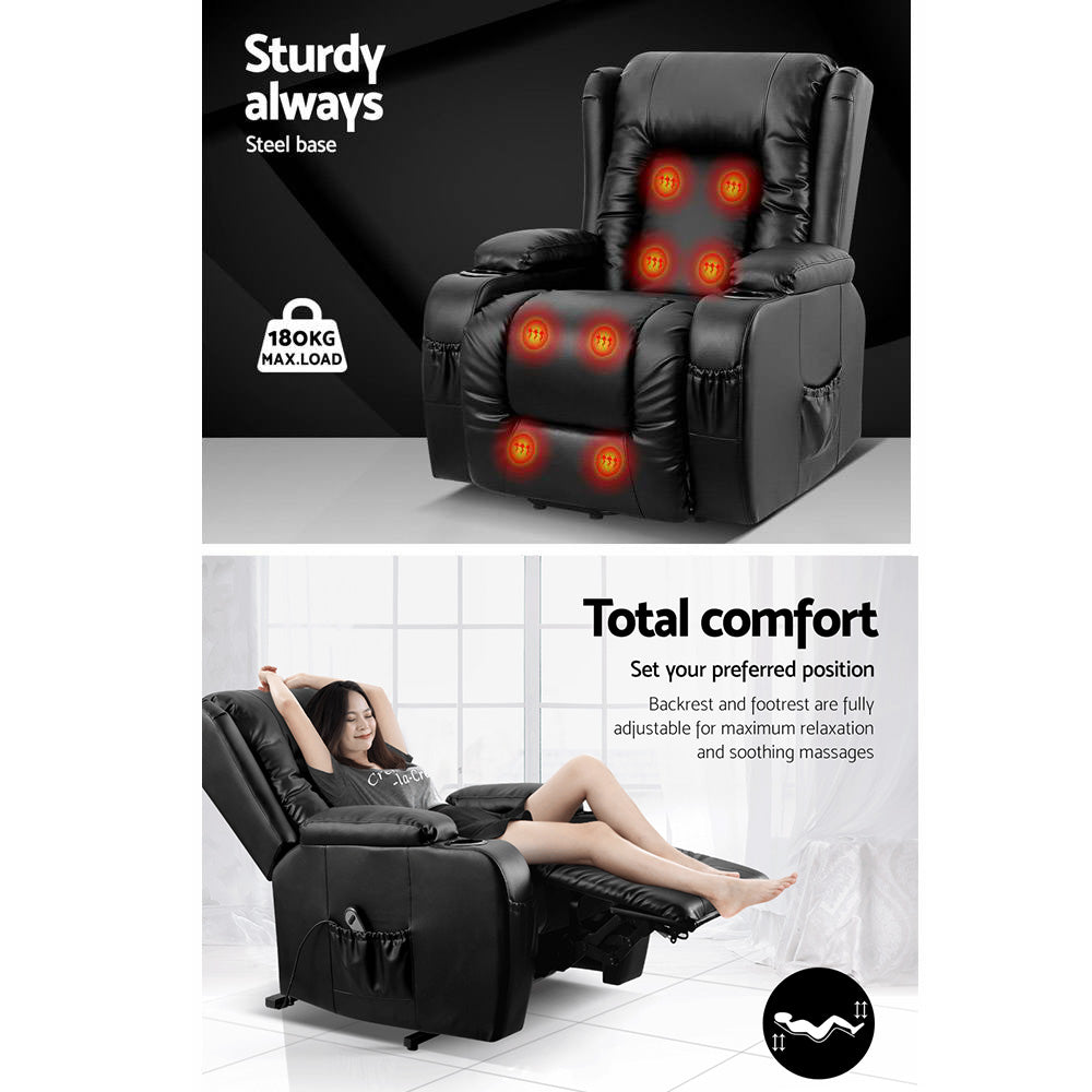 Artiss Heated Massage Recliner Chair