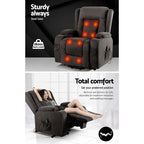 Artiss Luxury Heated Massage Recliner Chair