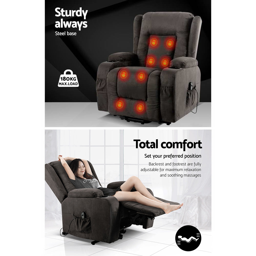 Artiss Luxury Heated Massage Recliner Chair