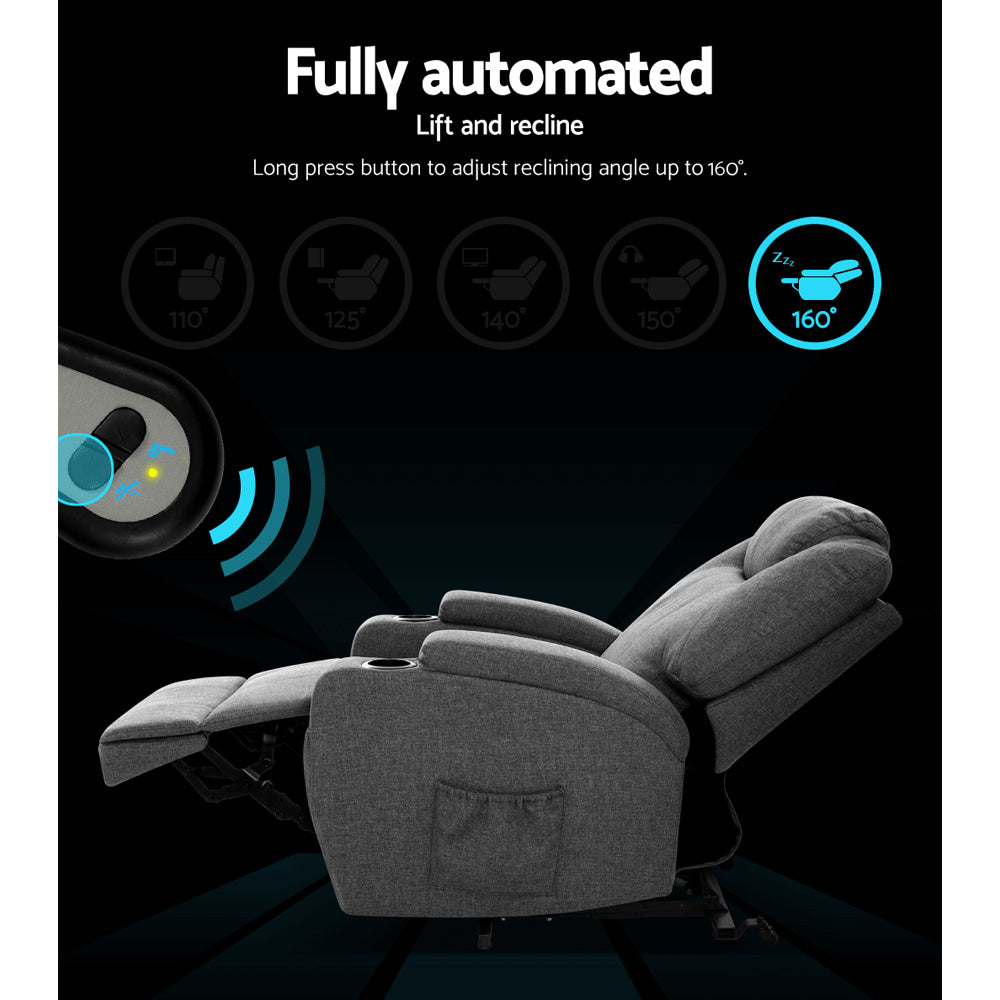 Artiss Lift Assist Heated Massage Recliner