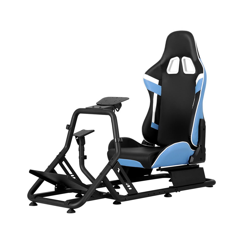 Racing Simulator Cockpit Gaming Chair Blue