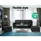Artiss Dark Grey 5-Seater Modular Sofa Set