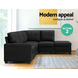 Artiss Dark Grey 5-Seater Modular Sofa Set