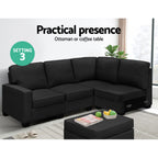 Artiss Dark Grey 5-Seater Modular Sofa Set