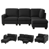 Artiss Modular Sofa Chaise Set 4-seater Dark Grey