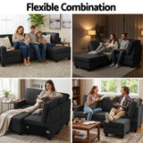 Artiss Modular Sofa Chaise Set 4-seater Dark Grey