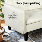 Artiss Serena 3 Seater Sofa Bed - Beige