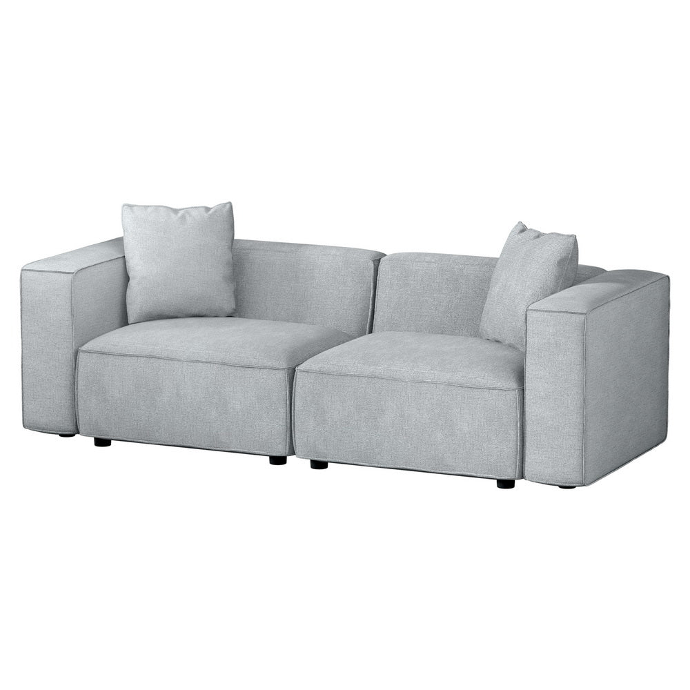 Artiss Modern Grey 2-Seater Sofa Chaise