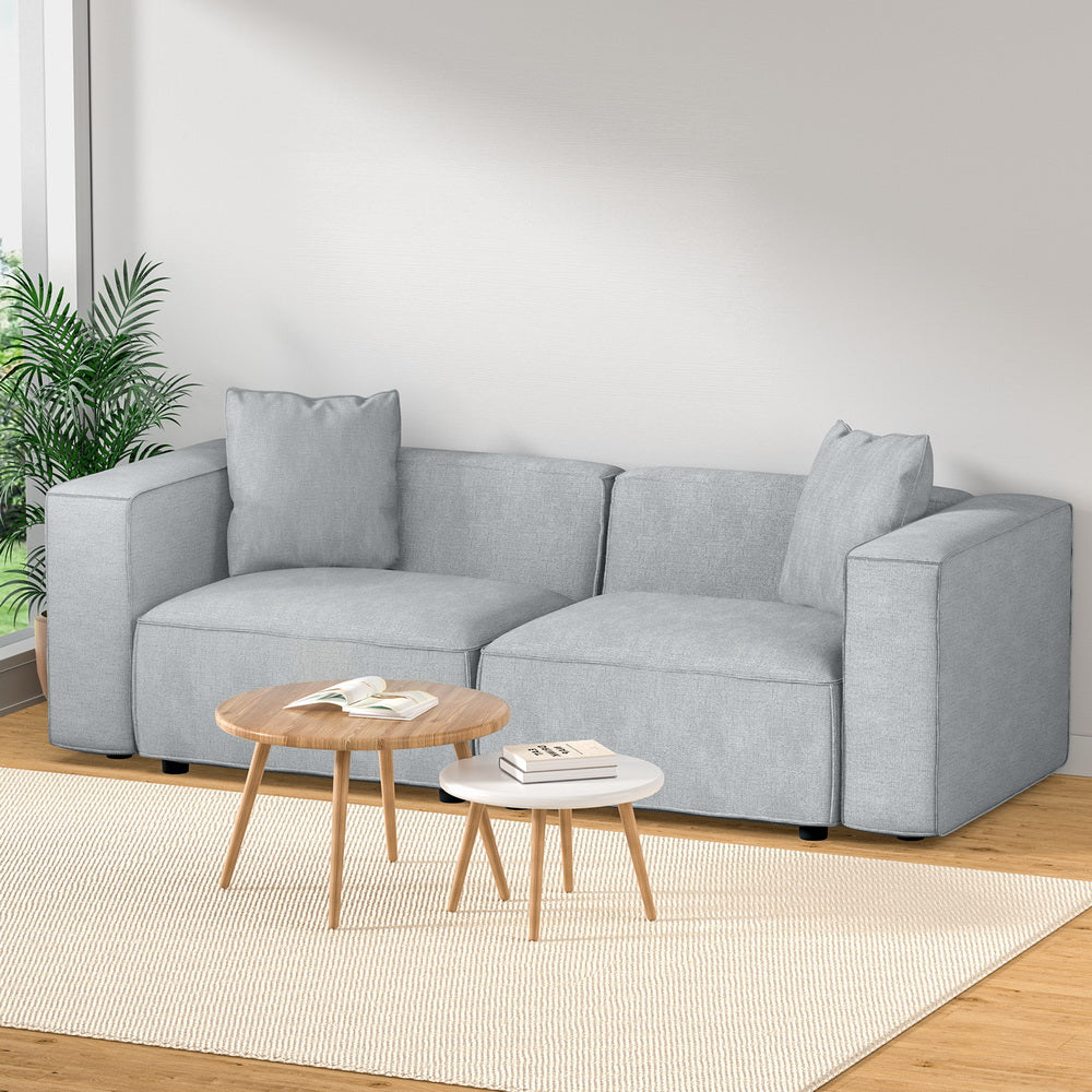 Artiss Modern Grey 2-Seater Sofa Chaise