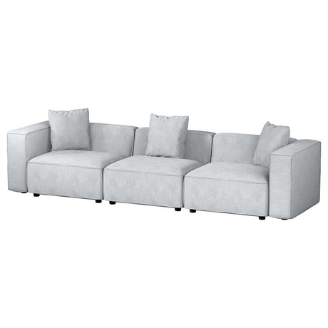 Artiss Grey 3-Seater Modular Sofa Chaise
