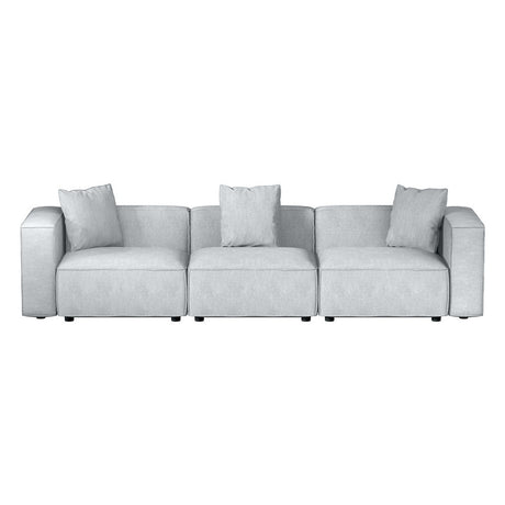 Artiss Grey 3-Seater Modular Sofa Chaise
