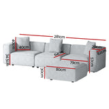 Artiss Modern Modular 4-Seater Sofa Set