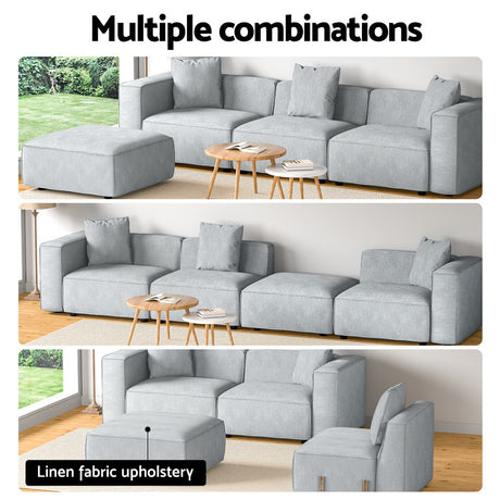 Artiss Modern Modular 4-Seater Sofa Set