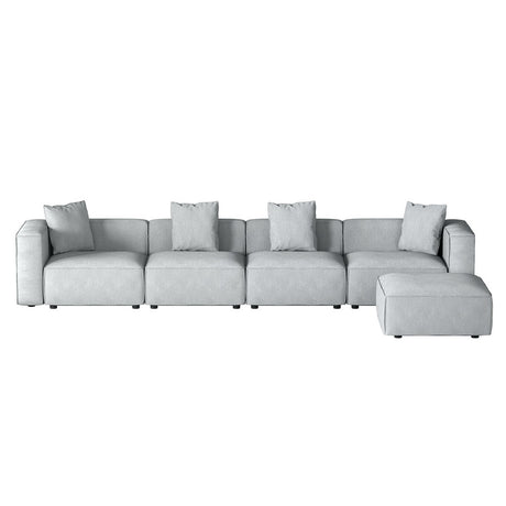 Artiss 5-Seater Modular Sofa Chaise in Grey