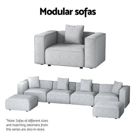 Artiss 6-Seater Modular Sofa Chaise Set
