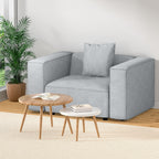 Artiss Modular Grey 1-Seater Sofa Chaise