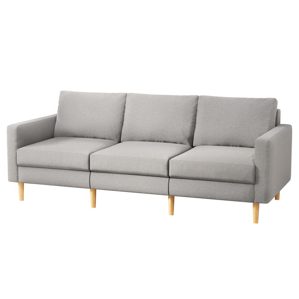 Artiss 3 Seater Grey Linen Sofa