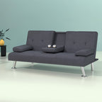Artiss Dark Grey Fabric Sofa Bed 175CM