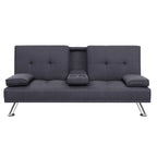 Artiss Dark Grey Fabric Sofa Bed 175CM