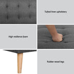 Artiss Grey Fabric Single Seater Sofa Bed