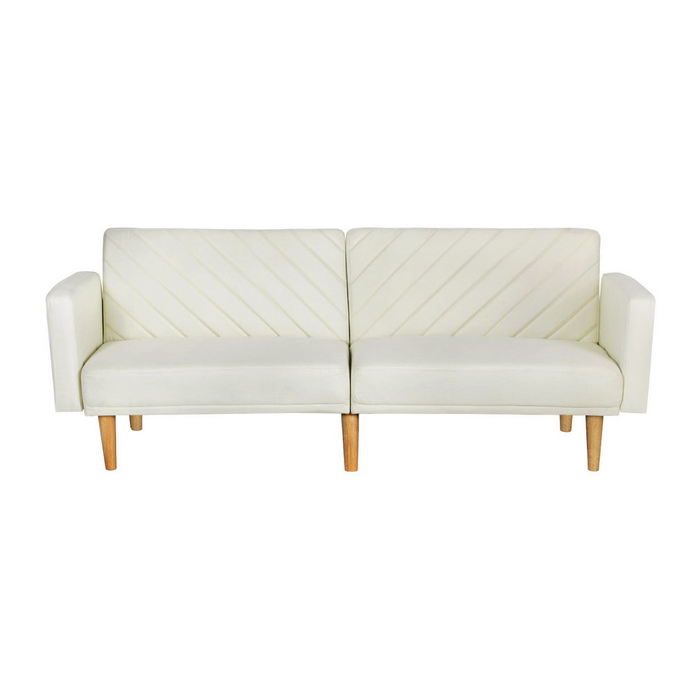 Artiss Sienna Convertible Sofa Bed - Beige