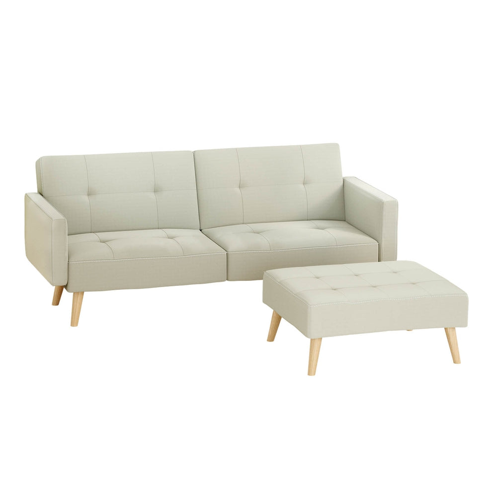 Artiss Scott Convertible Sofa Bed - Beige