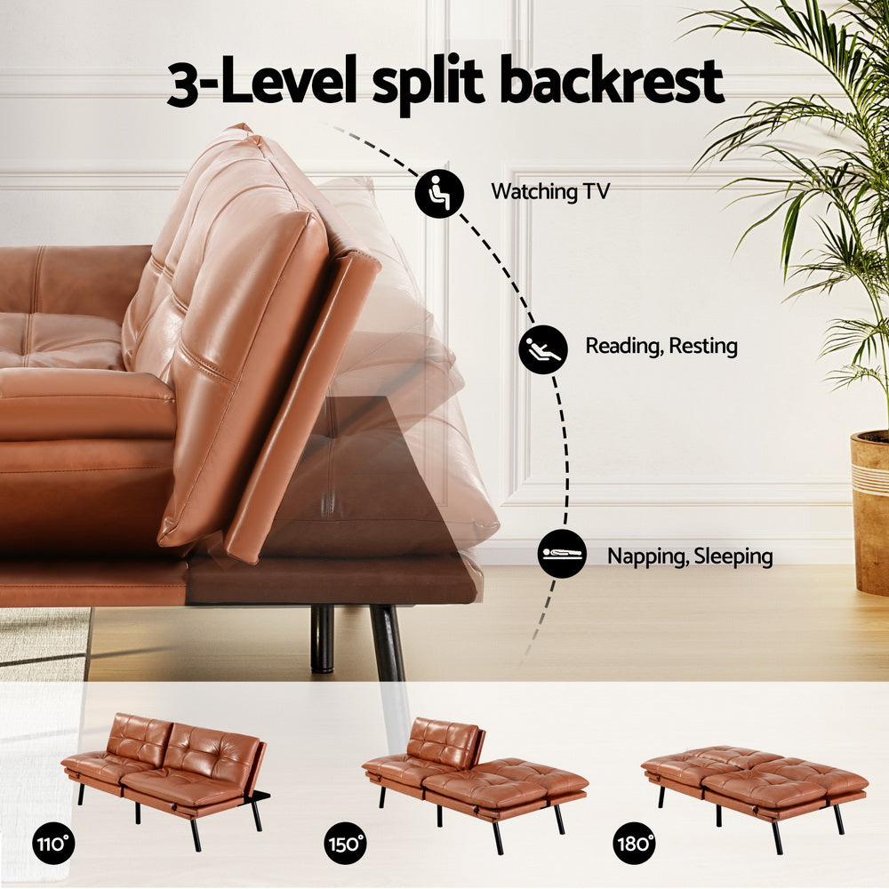 Artiss 3-Seater Convertible Sofa Bed