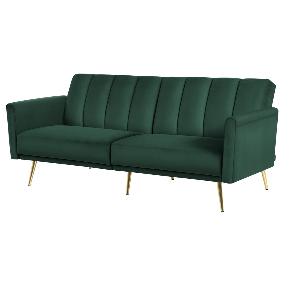 Artiss 3-Seater Velvet Sofa Bed