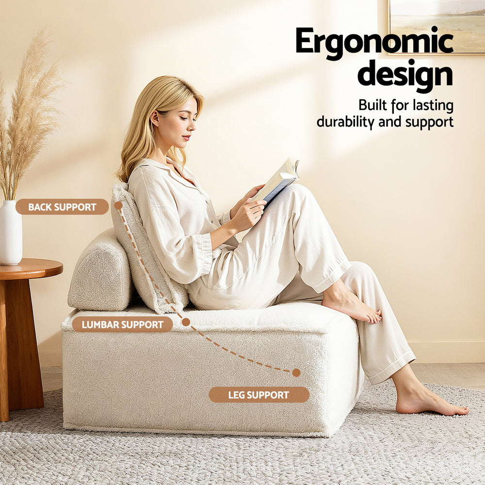 Artiss Floor Sofa Lounge Chair 6 Seater with Pillow