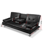 Artiss Luxurious 3-Seater Convertible Sofa Bed