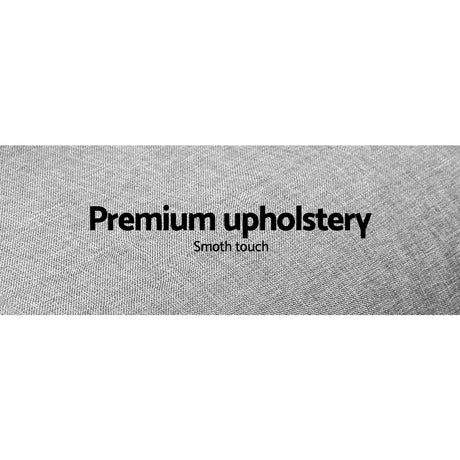 Artiss 188CM Grey Faux Linen Sofa Bed