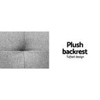 Artiss 188CM Grey Faux Linen Sofa Bed