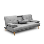 Artiss 188CM Grey Faux Linen Sofa Bed