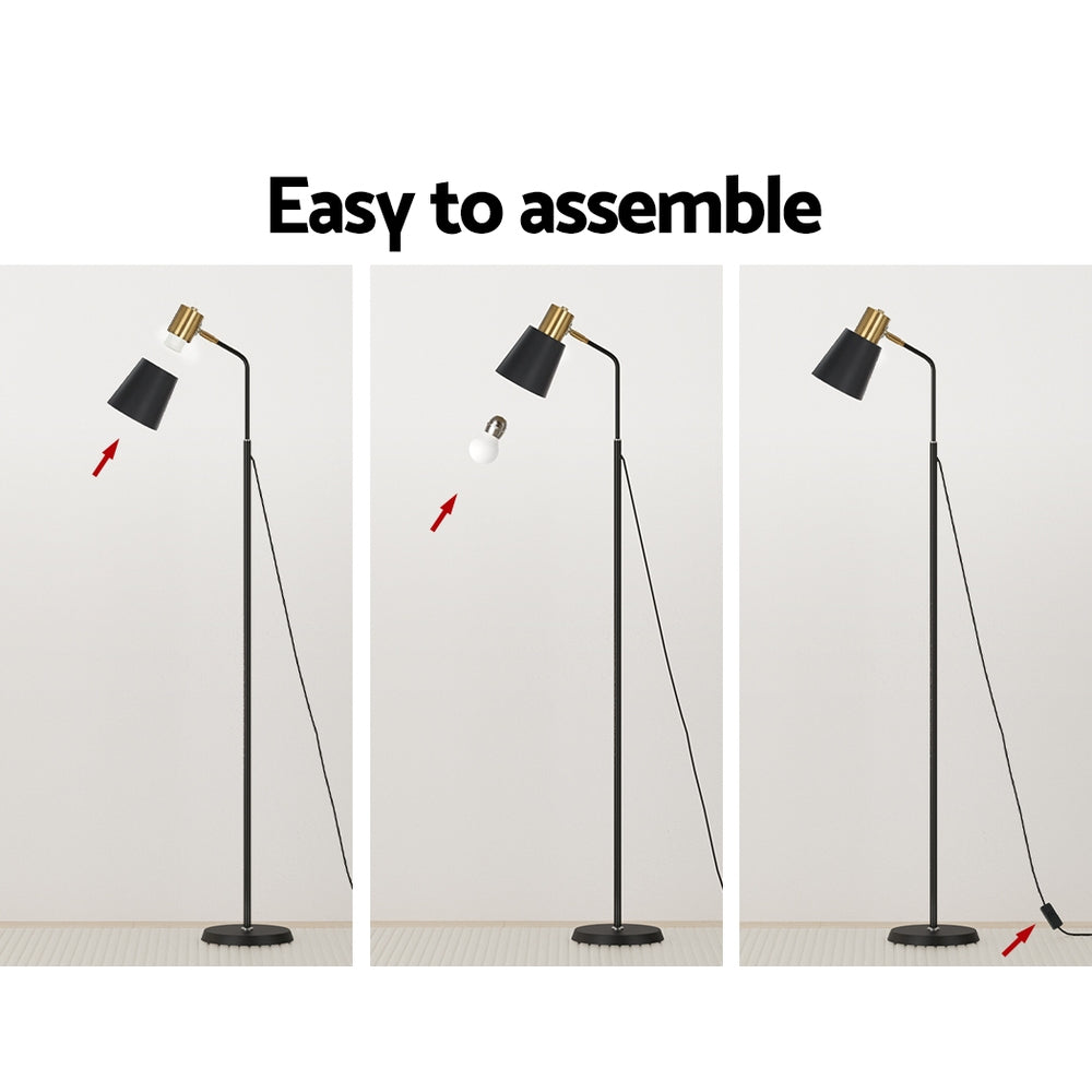 Modern Black LED Floor Lamp for Home and Office