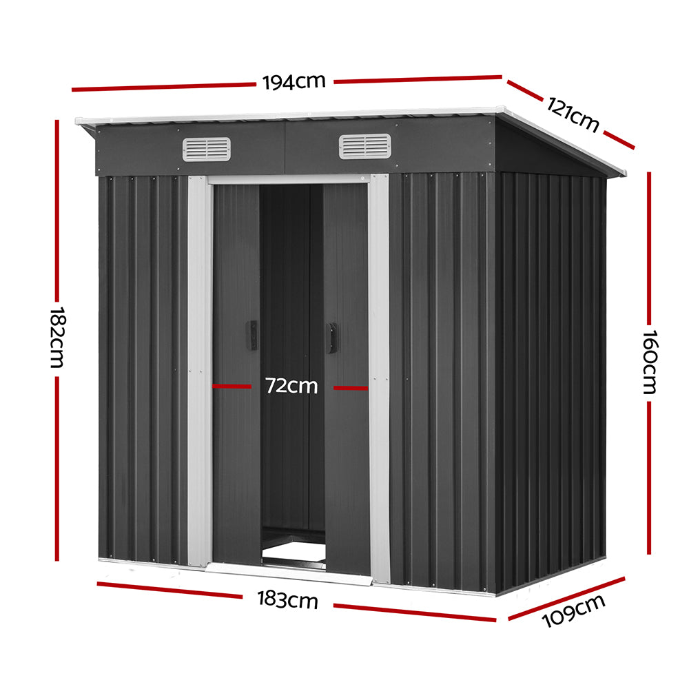 Giantz 1.94x1.21M Outdoor Garden Shed