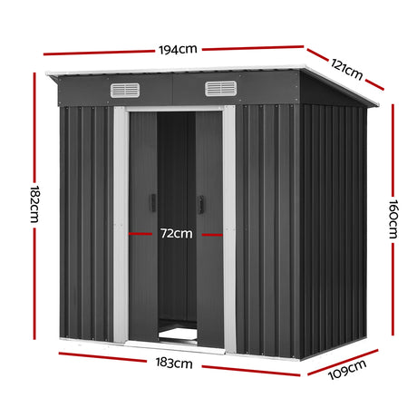 Giantz 1.94x1.21M Outdoor Garden Shed