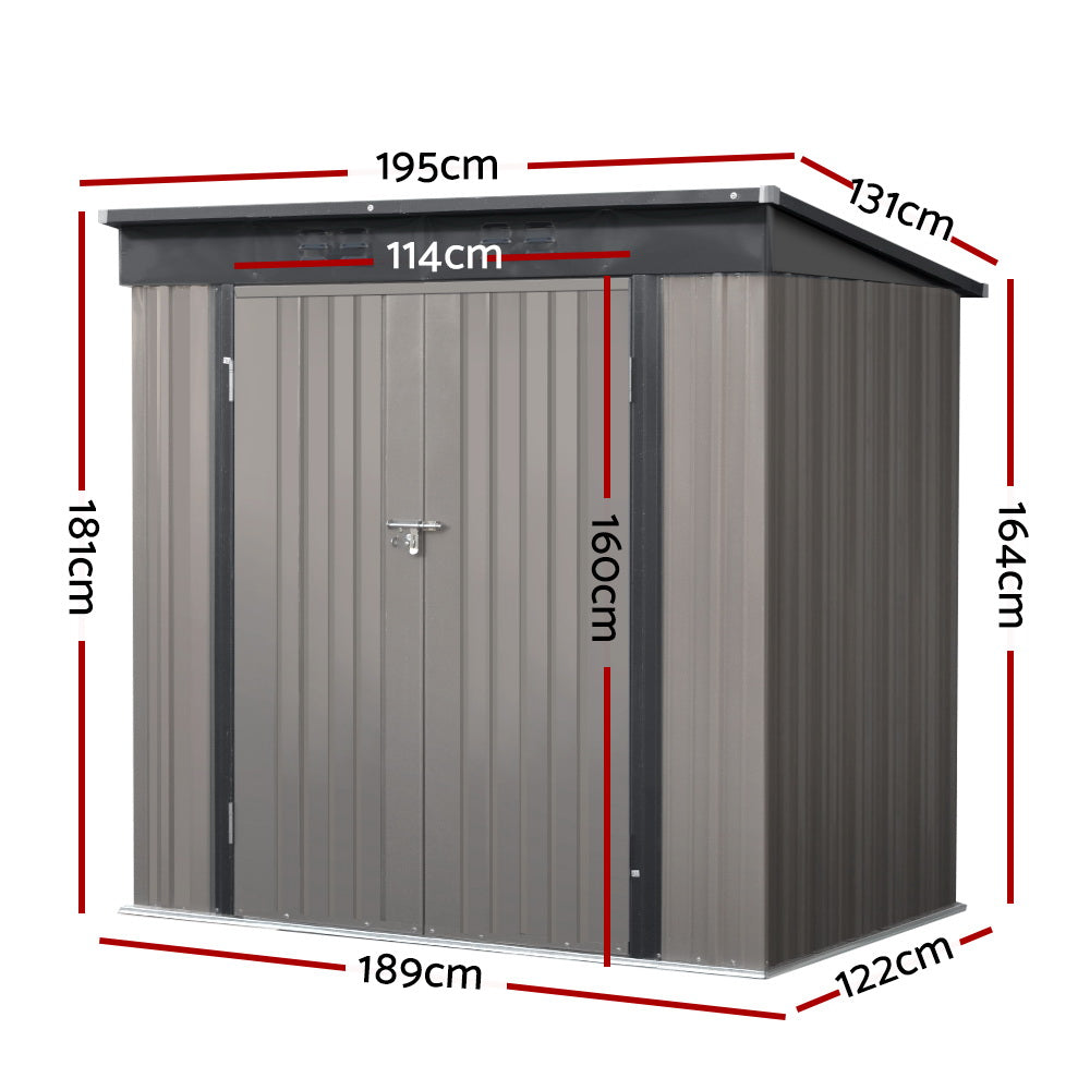 Giantz 1.95x1.31M Durable Garden Shed