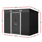 Giantz 2.38x1.31M Metal Garden Shed