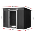Giantz 2.38x1.31M Metal Garden Shed