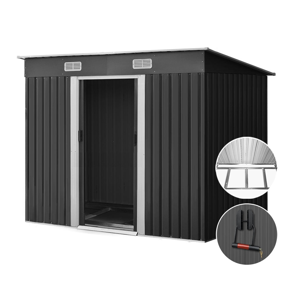 Giantz 2.38x1.31M Metal Garden Shed