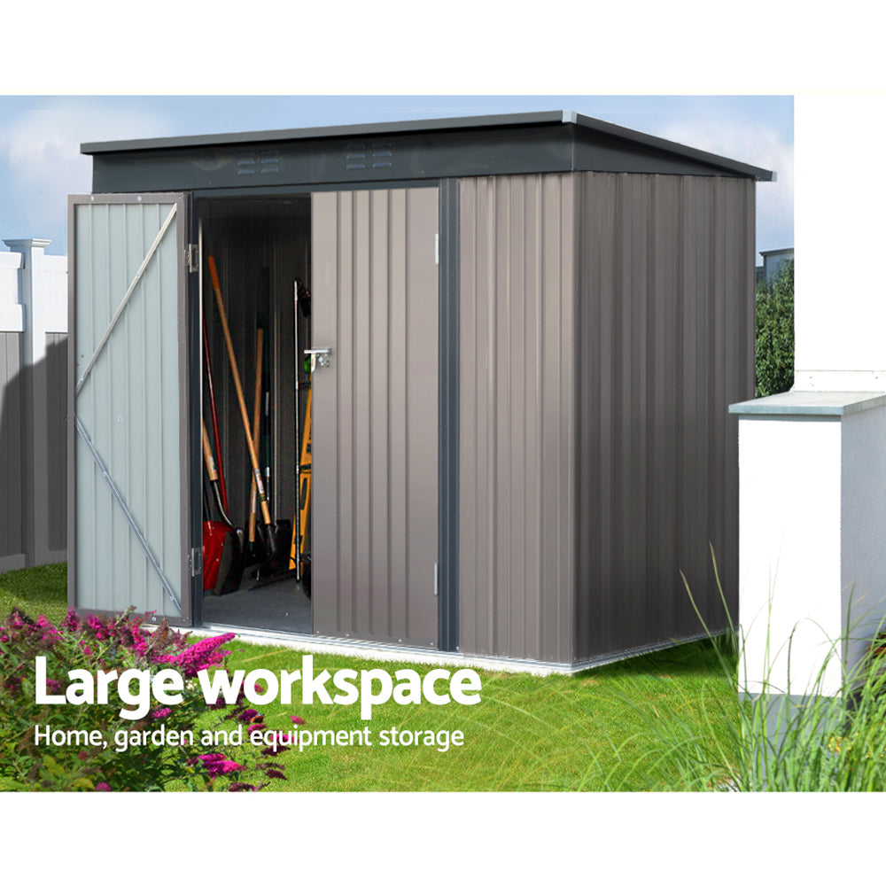 Giantz 2.31x1.31M Metal Garden Shed