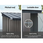 Giantz 2.31x1.31M Metal Garden Shed