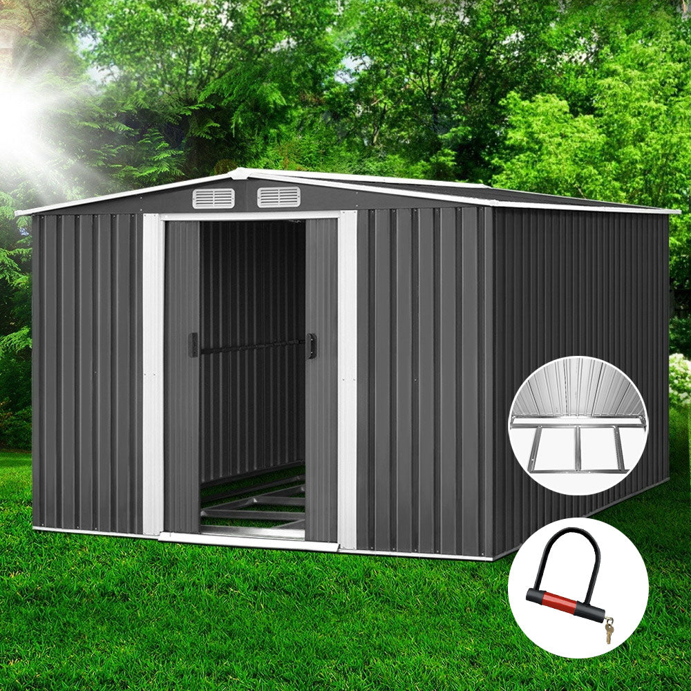 Giantz 2.58x3.14M Metal Garden Shed