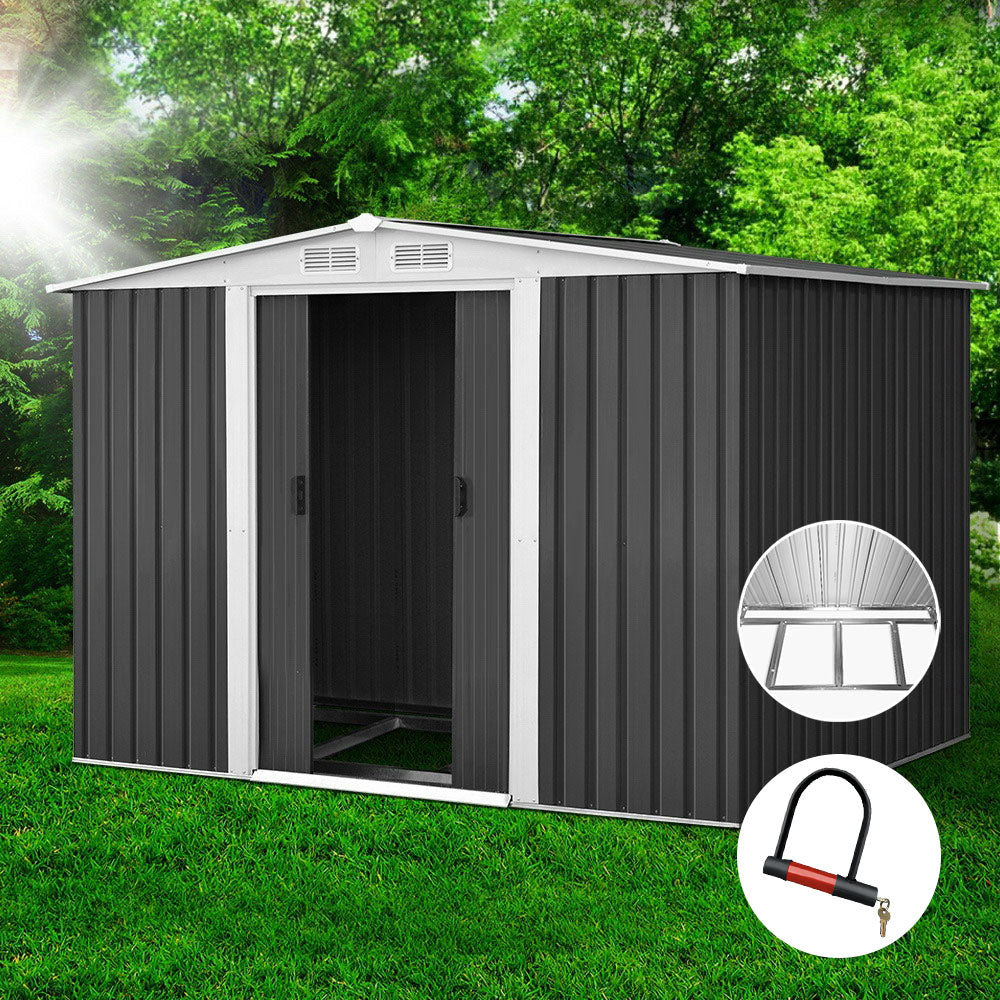 Giantz 2.58x2.07M Metal Garden Shed