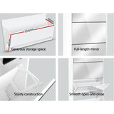 Elegant White Shoe Rack with Mirror