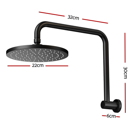 High-Pressure 9'' Rain Shower Head in Matte Black